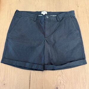 Men's Black Flat Front Shorts